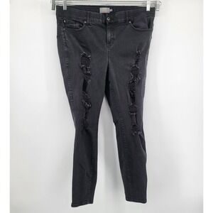 Torrid Women's Jeans Black Bombshell Skinny Distressed Size 20 premium Stretch